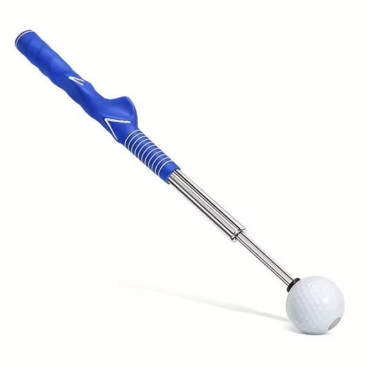 Golf Telescopic Swing Exerciser Sounding Impact Stick Swing Golf Swing Training Aid Practice Stick Indoor Outdoor Golf Assistant